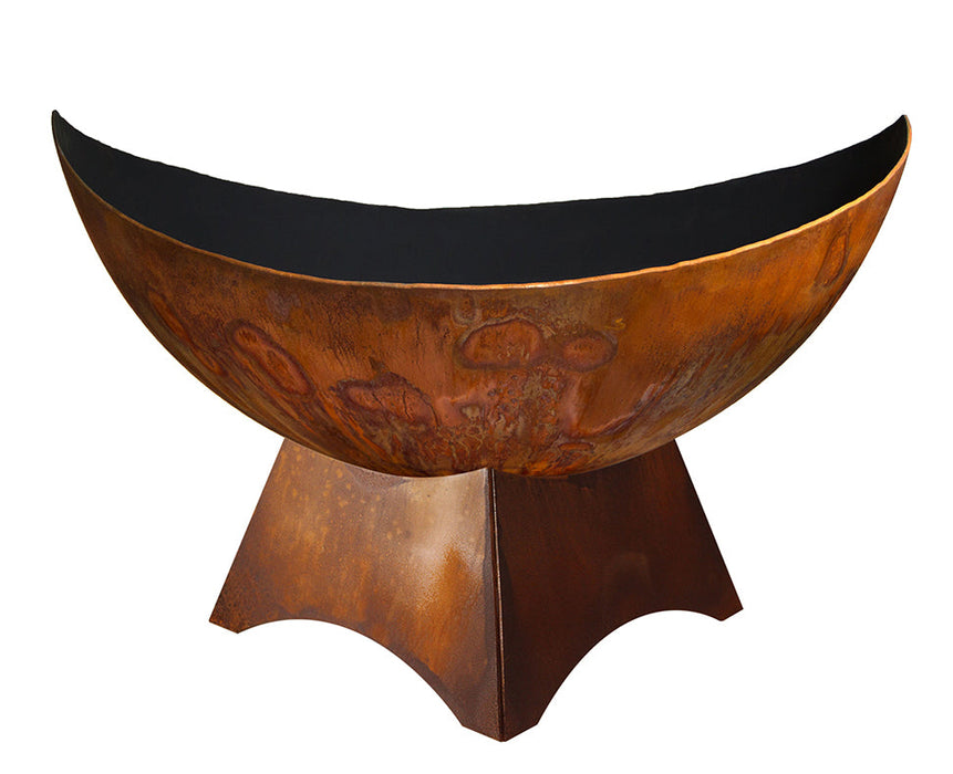 Ohio Flame OF41ABLUSB 41 Lunar Artisan Fire Bowl with Standard Base - 41 x 41 x 24 in. - Patina Finish