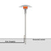 Patio Comfort NPC05 SSPP Stainless Steel Permanent Outdoor Infrared Patio Heater - 34 x 34 x 93 in. Stainless Steel Color