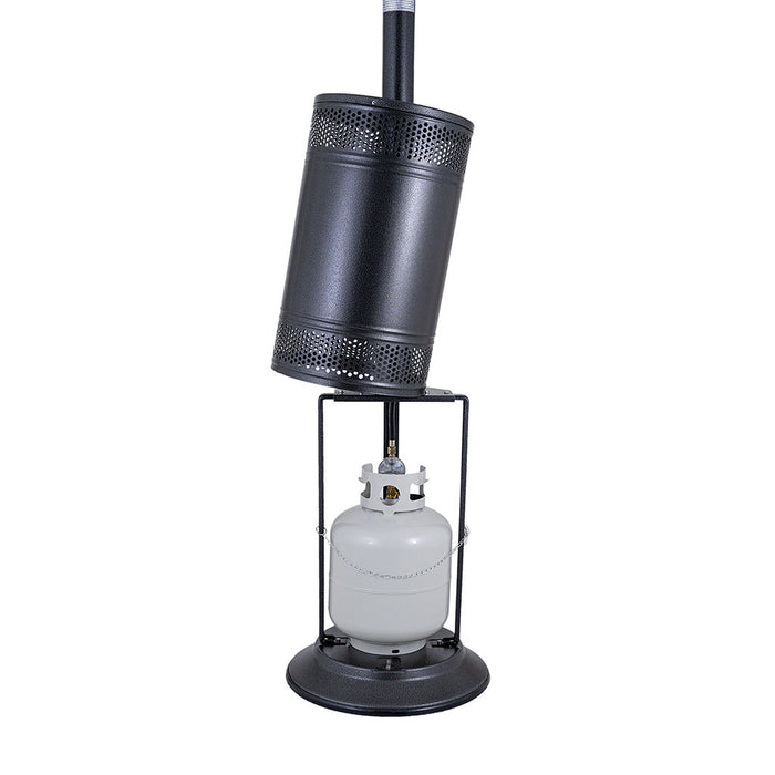 Patio Comfort PC02J Stainless Steel Portable Outdoor Infrared Patio Heater - 34 x 34 x 90 in. JetSilver Vein Color