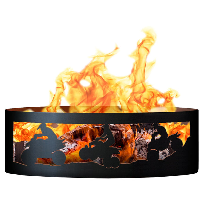 PD Metals ATV 4-wheeler Unpainted Outdoor Fire Ring - Unpainted Metal Gray