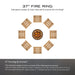 PD Metals 37 in. Diameter Outdoor Fire Ring - Unpainted Metal Gray