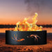 PD Metals Antlers Unpainted Outdoor Fire Ring - Unpainted Metal Gray