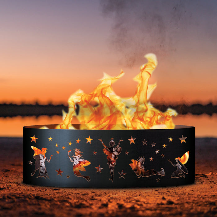 PD Metals Fairy Unpainted Outdoor Fire Ring -  Unpainted Metal Gray