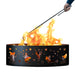PD Metals Fairy Unpainted Outdoor Fire Ring with Fire Poker - Unpainted Metal Gray
