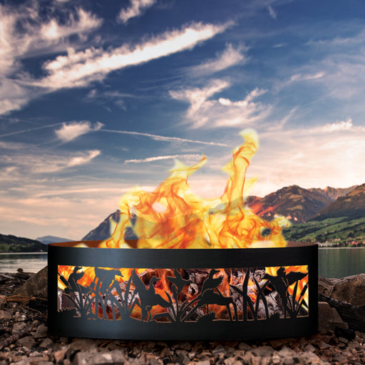 PD Metals Flying Duck Unpainted Outdoor Fire Ring - Unpainted Metal Gray