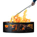 PD Metals Moonlight Gathering Unpainted Outdoor Fire Ring with Fire Poker - Unpainted Metal Gray