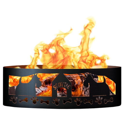 PD Metals Scottie Unpainted Outdoor Fire Ring - Unpainted Metal Gray