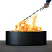 PD Metals Solid Multi-Piece 3 pc Unpainted Outdoor Fire Ring with Fire Poker - Unpainted Metal Gray