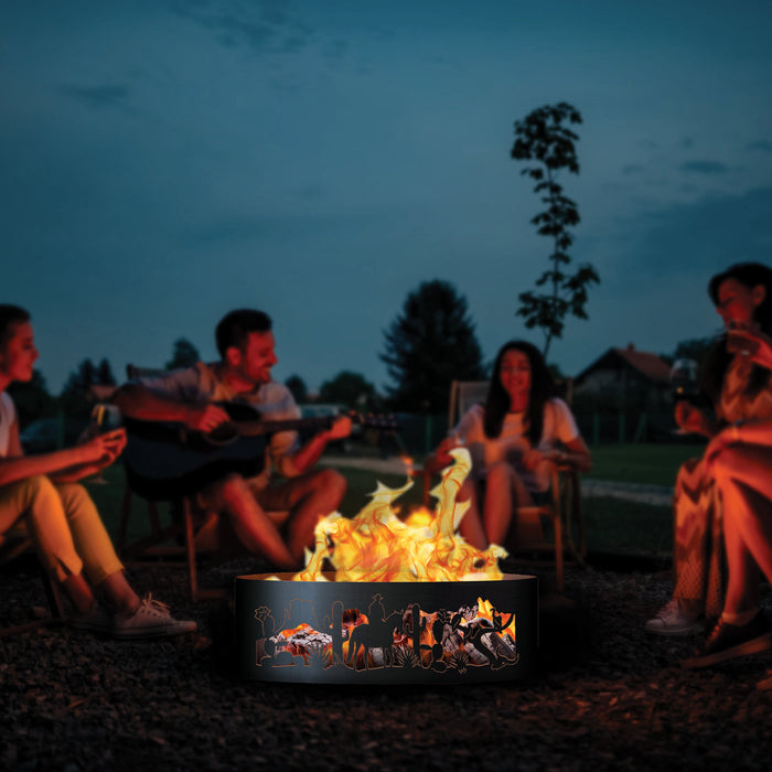 PD Metals Southwest Unpainted  Outdoor Fire - Unpainted Metal Gray