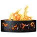 PD Metals Whitetail Unpainted  Outdoor Fire Ring - Unpainted Metal Gray