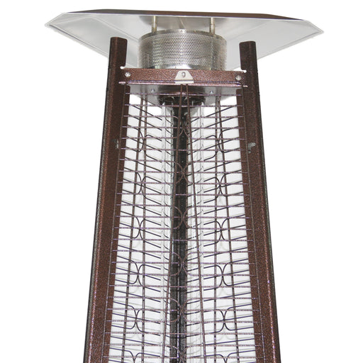 RADtec PYR-ABP Pyramid Series 93 Propane Gas Patio Heater - 24 x 24 x 93 in. - Antique Bronze Color