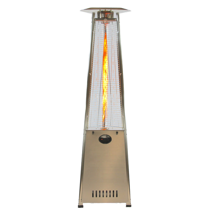 RADtec PYR-SSP Pyramid Series 93 Propane Gas Patio Heater - 24 x 24 x 93 in. - Stainless Steel Color
