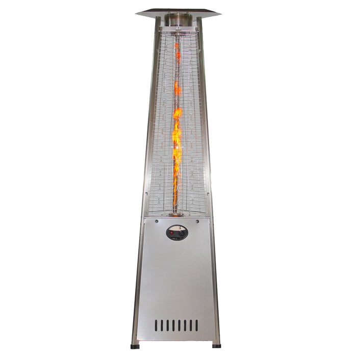 RADtec PYR-SSP Pyramid Series 93 Propane Gas Patio Heater - 24 x 24 x 93 in. - Stainless Steel Color