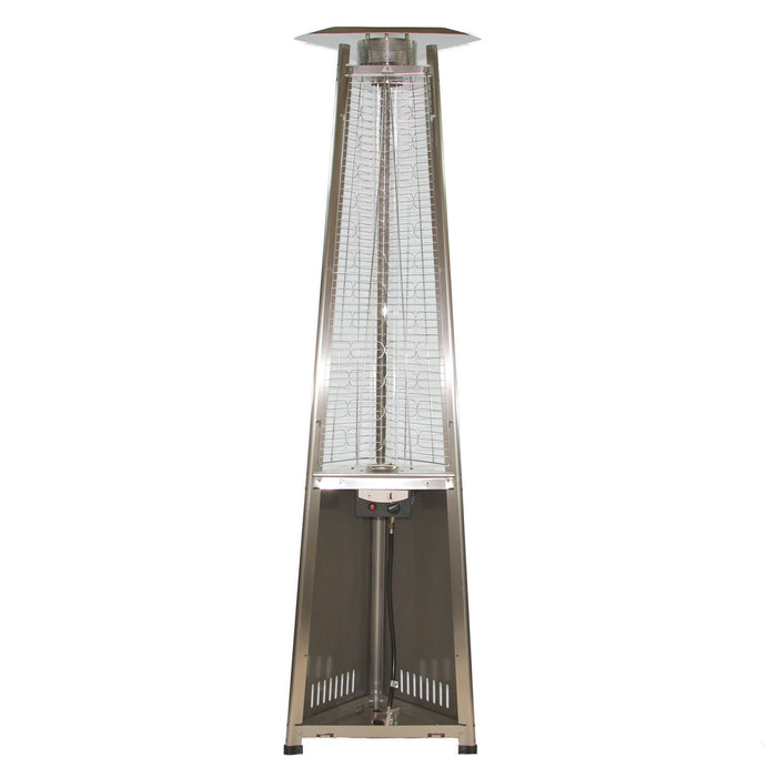 RADtec PYR-SSP Pyramid Series 93 Propane Gas Patio Heater - 24 x 24 x 93 in. - Stainless Steel Color
