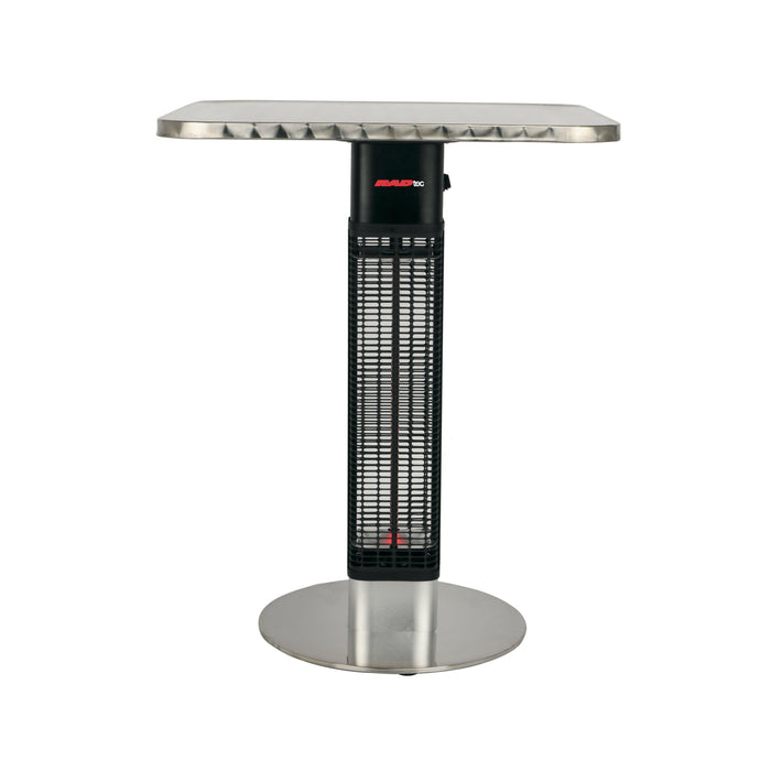 RADtec SBT-15S Electric Bistro Table 1500 Watts110V Infrared Electric Patio Heater - 24 x 24 x 30 in. - Aluminum Color