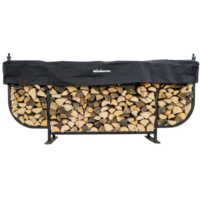 Woodhaven 6CYARDWH - 6' Woodhaven Courtyard Rack with Standard Cover - 51 in. x 108 in. x 15 in. - Black